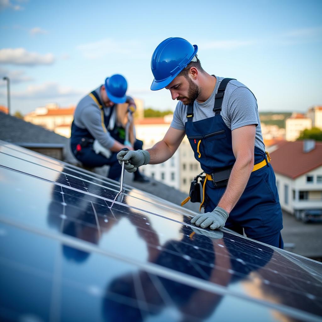 Maintenance panneaux solaires Lyon technicien expert